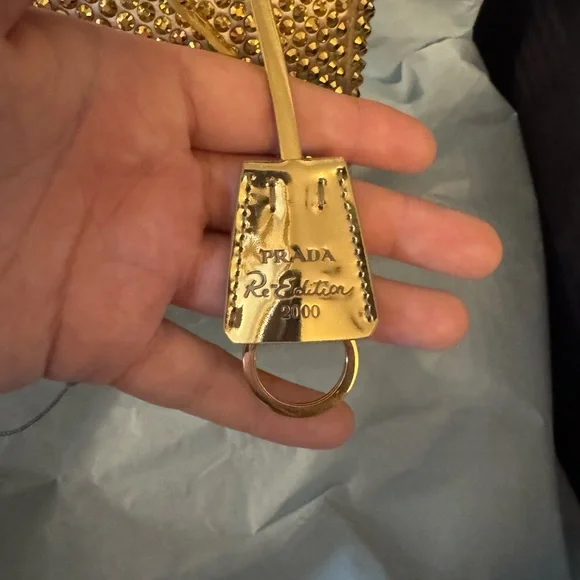 Prada Gold Studded Women's Bag - Picture 4 of 5